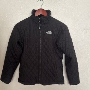 The North Face Black Puffer Jacket with Quilted Design